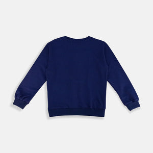 Sweater Anak/ Kidou X Kezia Karamoy Label Print Navy