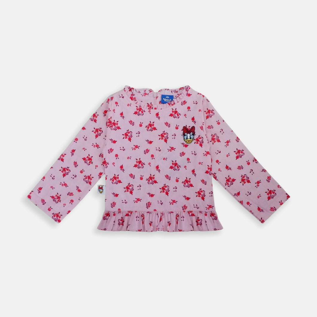 Shirt/ Kemeja Anak Perempuan/ Daisy Duck Red Little Flower