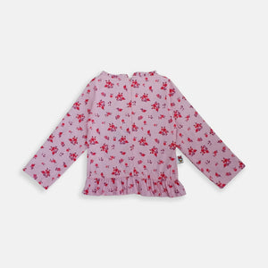 Shirt/ Kemeja Anak Perempuan/ Daisy Duck Red Little Flower