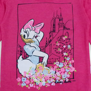 Tshirt/ Kaos Anak Perempuan/ Daisy Duck Castle Flower F
