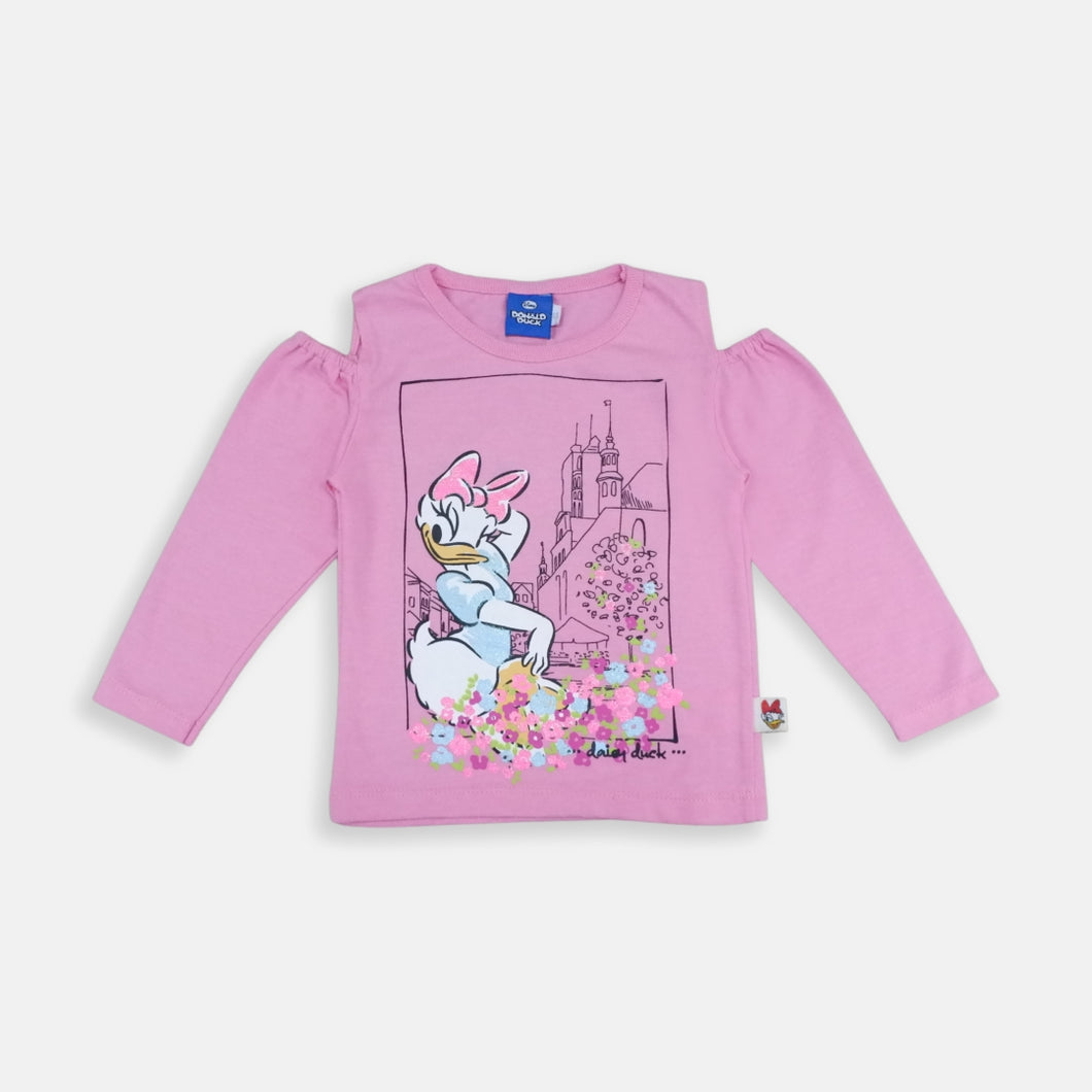 Tshirt/ Kaos Anak Perempuan/ Daisy Duck Castle Flower P