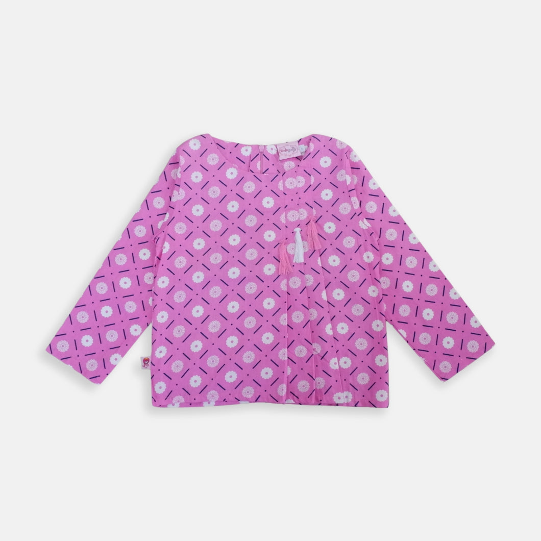 Shirt/ Kemeja Anak Perempuan/ Rodeo Junior Girl Pink Bloom