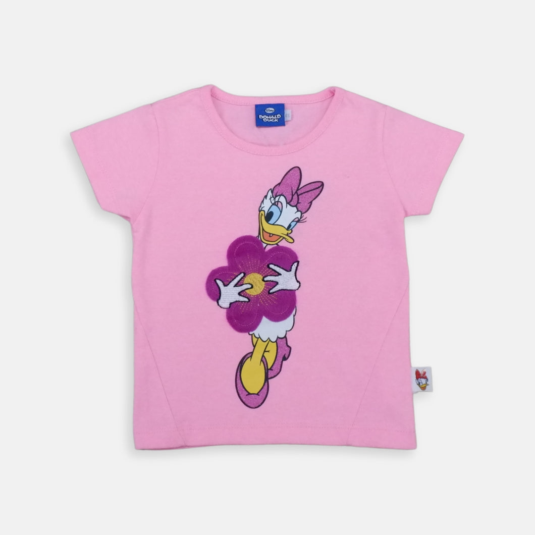 Tshirt/ Kaos Anak Perempuan/ Daisy Duck Flowers Lover P