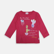 Load image into Gallery viewer, Tshirt/ Kaos Anak Perempuan Merah/ Rodeo Junior Girl Cactus