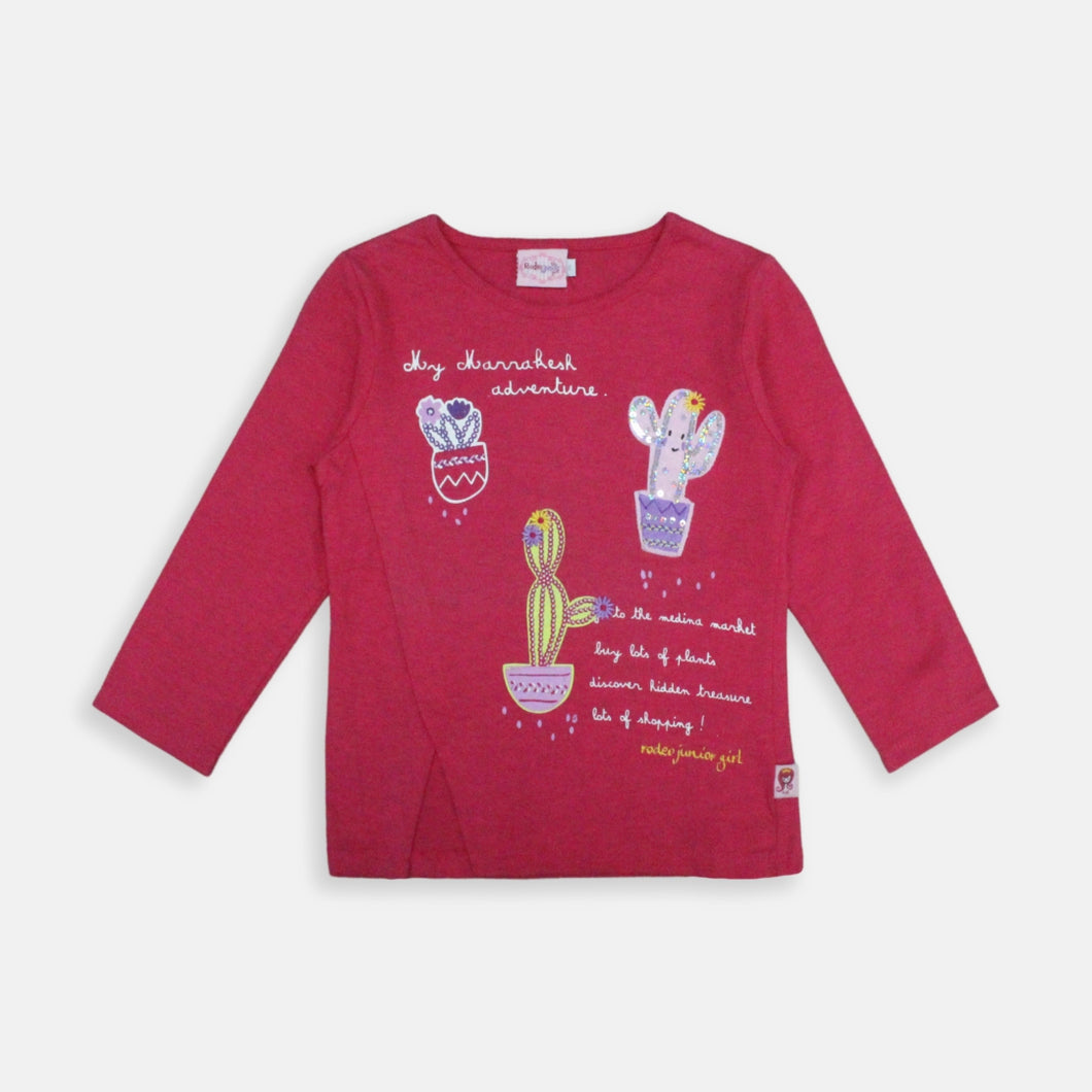 Tshirt/ Kaos Anak Perempuan Merah/ Rodeo Junior Girl Cactus