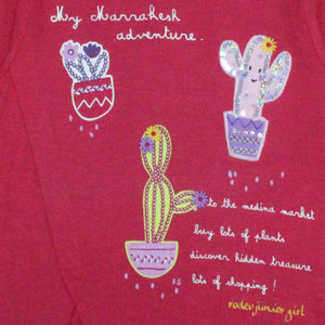 Tshirt/ Kaos Anak Perempuan Merah/ Rodeo Junior Girl Cactus