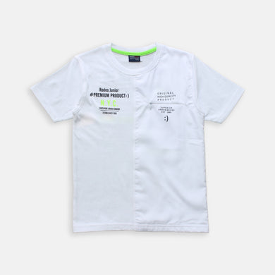 Tshirt/ Kaos Anak Laki Putih/ Rodeo Junior Neon Print