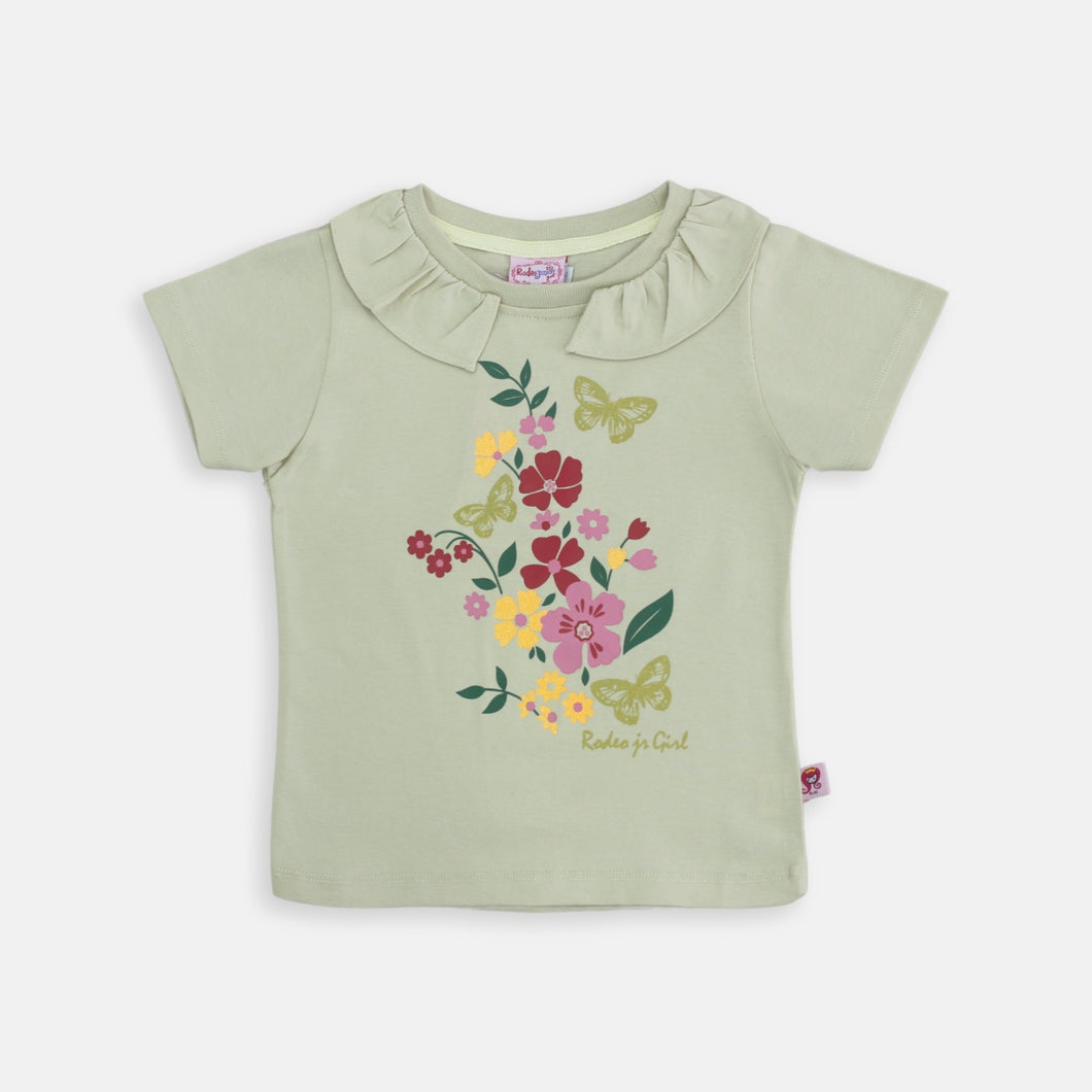 Tshirt/ Kaos anak perempuan cream/ Rodeo Junior Girl Spring Sparkle