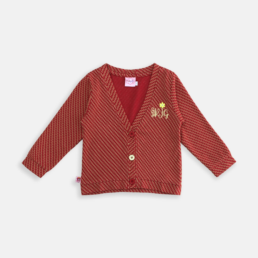Sweater anak perempuan merah/ Rodeo Junior Girl Spring Sparkle