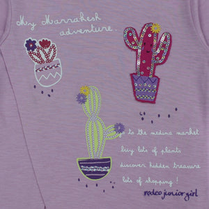 Tshirt/ Kaos Anak Perempuan Ungu/ Rodeo Junior Girl Cactus