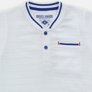 Polo Shirt/ Kaos Polo Anak Laki/ Rodeo Junior White Polo Shirt