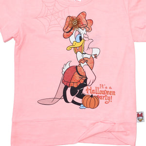 Tshirt/ Kaos Anak Perempuan Orange/ Daisy Duck Halloween