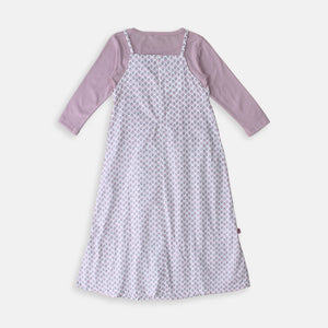 Maxi overall/ Dress motif etnik panjang anak Pink/ Rodeo Junior Girl Nature Vibe
