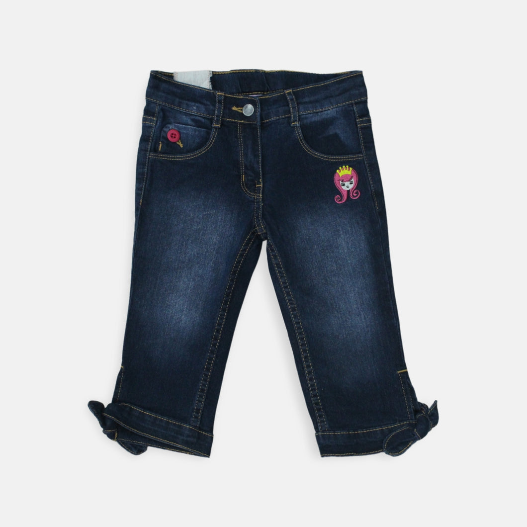 Celana selutut Anak Perempuan Navy/ Rodeo Junior Ribbon