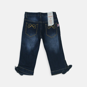 Celana selutut Anak Perempuan Navy/ Rodeo Junior Ribbon