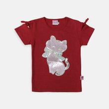 Muat gambar ke penampil Galeri, Tshirt/ Kaos Anak Perempuan Merah/ Rodeo Junior Kitty
