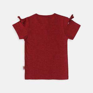 Tshirt/ Kaos Anak Perempuan Merah/ Rodeo Junior Kitty