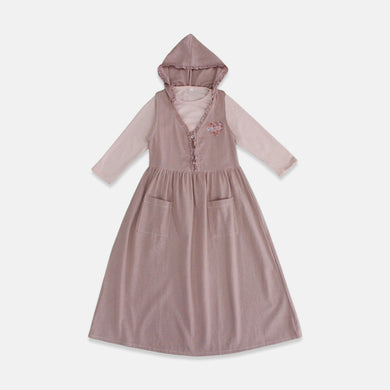 Overall hoodie/ Dress Anak Pink/ Rodeo Junior Girl Lovely Days