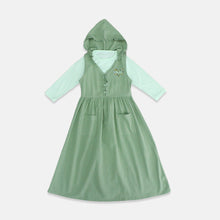 Load image into Gallery viewer, Overall hoodie/ Dress Anak Hijau/ Rodeo Junior Girl Lovely Days