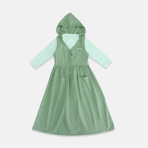 Overall hoodie/ Dress Anak Hijau/ Rodeo Junior Girl Lovely Days