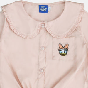 Shirt/ Kemeja Lengan Panjang Anak Perempuan Peach/ Daisy Lovely Days