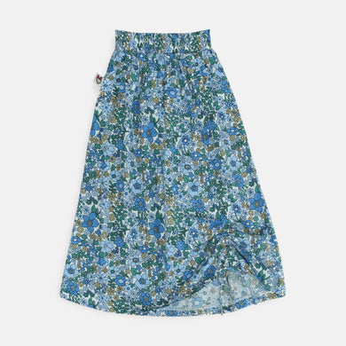 Maxi Skirt/ Rok Panjang Anak Biru/ Daisy Flower Power