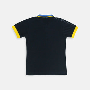 Polo Shirt/ Kaos Polo Anak Laki Navy/ Rodeo Junior Yellow Detail