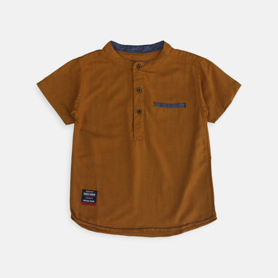Shirt/ Kemeja Anak Laki/ Rodeo Junior Brown Shirt