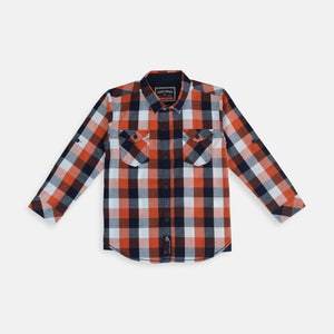 Shirt/ Kemeja Anak Laki Orange/ Rodeo Junior Checked Shirt