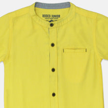 Load image into Gallery viewer, Shirt/ Kemeja Anak Laki Kuning/ Rodeo Junior Linen Shirt