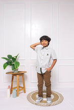 Load image into Gallery viewer, Shirt/ Kemeja Anak Laki Light Green Striped/ Donald Duck Basic