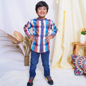 Shirt/ Kemeja Anak Laki/ Rodeo Junior Orange/ Checked Shirt