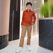 Muat gambar ke penampil Galeri, Shirt/ Kemeja Anak Laki Brown/ Kidou By Rodeo Junior Patch Label