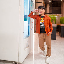 Muat gambar ke penampil Galeri, Shirt/ Kemeja Anak Laki Brown/ Kidou By Rodeo Junior Patch Label