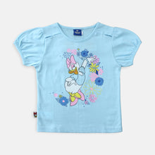 Load image into Gallery viewer, Tshirt/ Kaos Anak Perempuan Biru/ Daisy Vintage