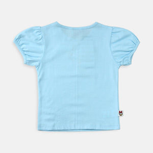 Tshirt/ Kaos Anak Perempuan Biru/ Daisy Vintage