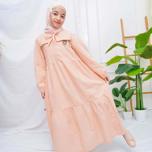 Maxi Dress/ Ghamis Anak Perempuan Peach/ Daisy Lovely Days