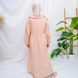 Maxi Dress/ Ghamis Anak Perempuan Peach/ Daisy Lovely Days