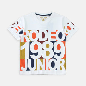 Tshirt/ Kaos Anak Laki Putih/ Rodeo Junior Full Color Print