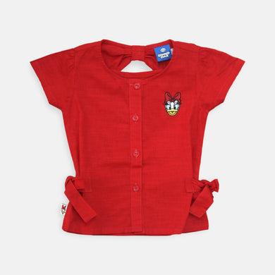 Shirt/ Kemeja Anak Perempuan Merah/ Daisy Ribbons