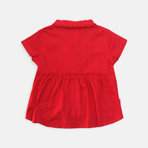 Shirt/ Kemeja Anak Perempuan Red/ Rodeo Junior Girl Basic Look