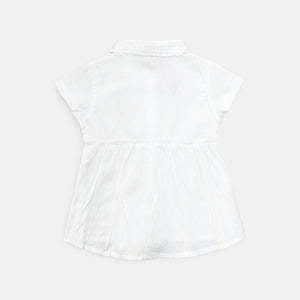 Shirt/ Kemeja Anak Perempuan White/ Rodeo Junior Girl Basic Look