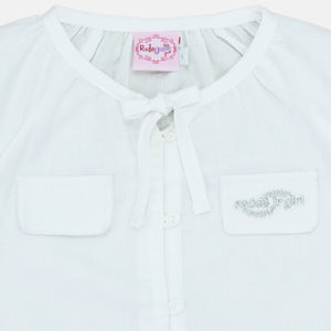 Blouse/ Blus Anak Perempuan Putih/ Rodeo Junior Girl Ballerina