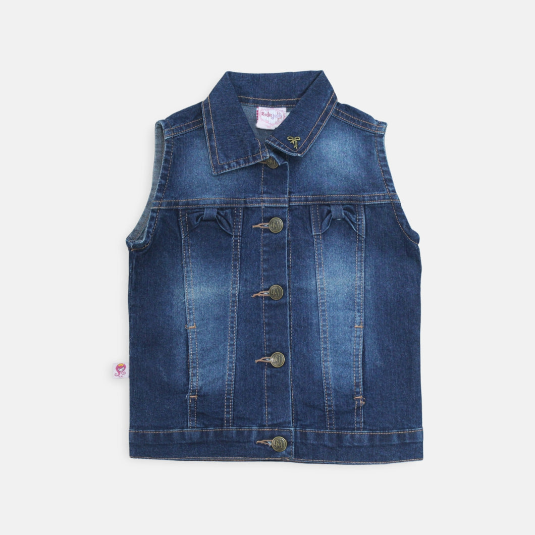 Vest/ Rompi Denim Anak Perempuan Navy/ Rodeo Junior Girl Street Style